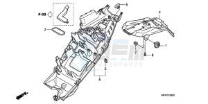 CB1000R9 France - (F / CMF) drawing REAR FENDER