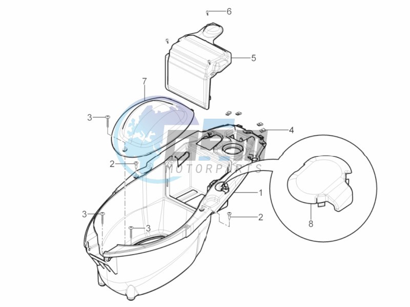 Helmet housing - Undersaddle