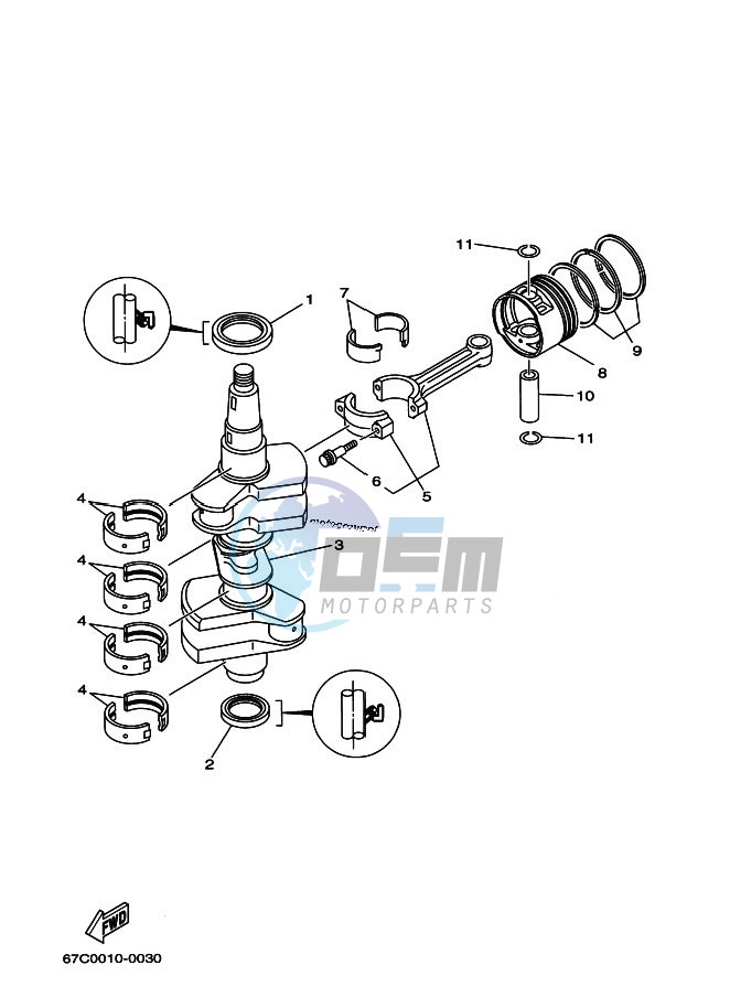 CRANKSHAFT--PISTON