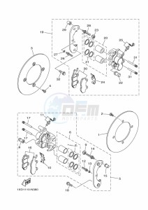 YXM700E YX70MPP (BHFF) drawing REAR BRAKE CALIPER