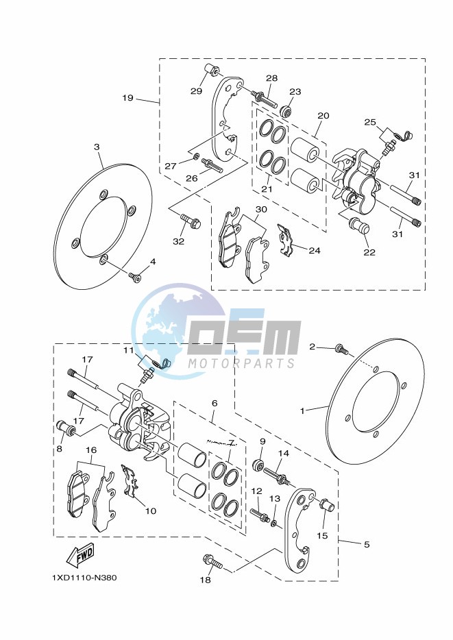 REAR BRAKE CALIPER