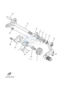 YZ125X (B1B5) drawing SHIFT SHAFT