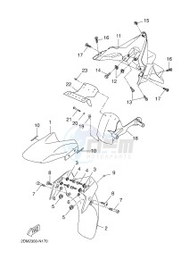 YP125RA (ABS) X-MAX 125 ABS (2DMG 2DMG) drawing FENDER