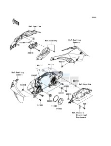 NINJA_ZX-10R ZX1000JDF FR XX (EU ME A(FRICA) drawing Headlight(s)