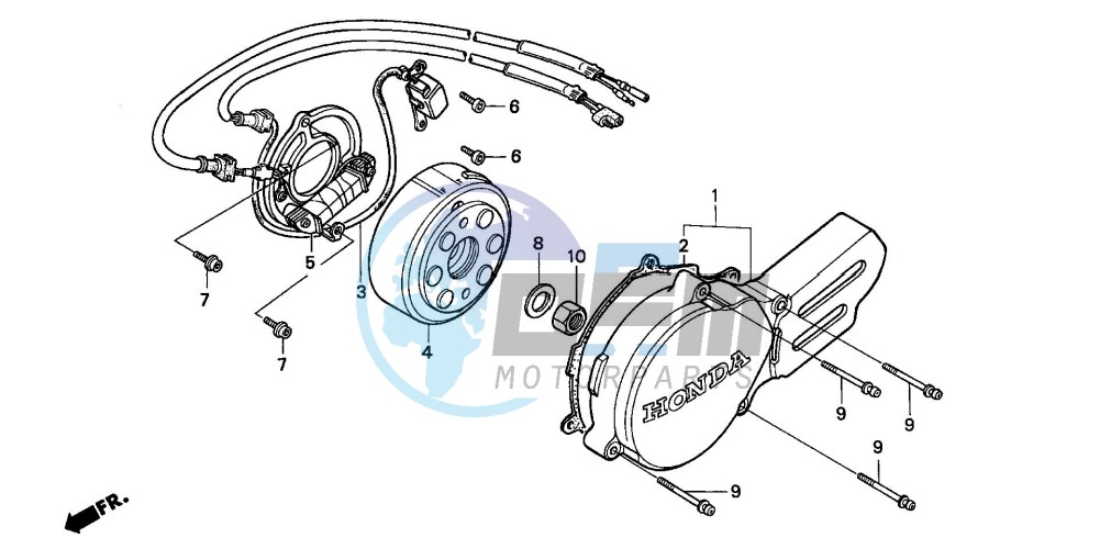 LEFT CRANKCASE COVER (CR85R3,4/RB3,4)