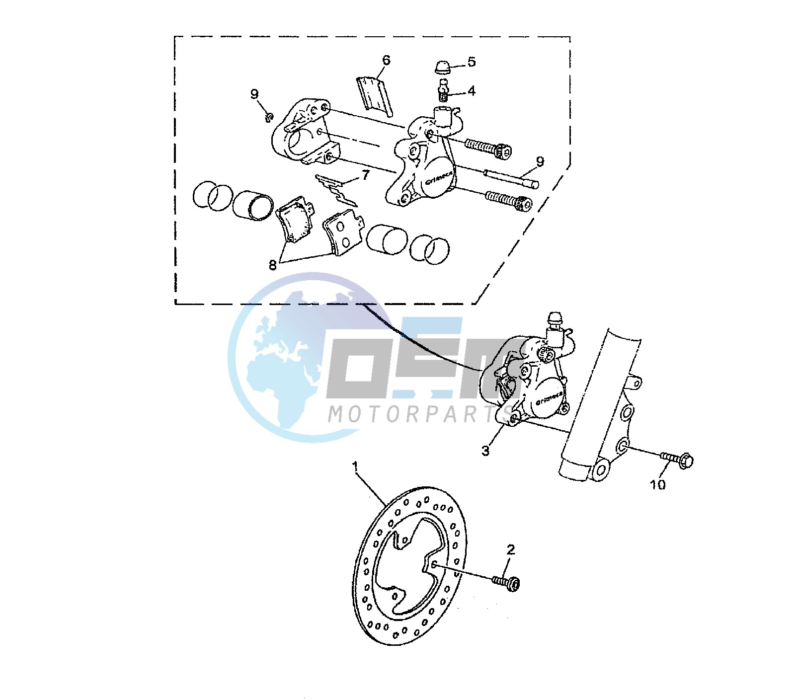 FRONT BRAKE CALIPER 3D43-4C