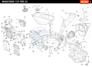 MARATHON-125-PRO-E4-SM-REPLICA-SERIES-AUSTRIA-MARATHON-125-PRO-SM-E4-BLUE-REPLICA-SERIES drawing TANK-EXHAUST-RADIATOR