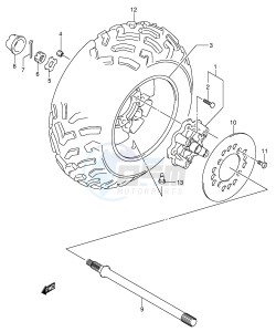 LT-F500F (P24) drawing RIGHT REAR WHEEL (MODEL K4 K5)