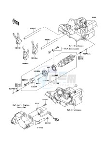 VN1700_CLASSIC_TOURER_ABS VN1700DBF GB XX (EU ME A(FRICA) drawing Gear Change Drum/Shift Fork(s)