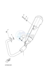 MT125 MT-125 (5D7C 5D7C 5D7C 5D7C) drawing EXHAUST