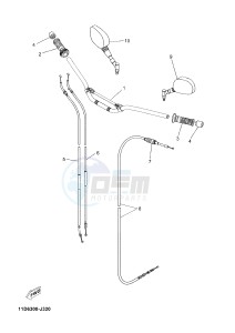 XT660Z TENERE (2BD6 2BD6 2BD6) drawing STEERING HANDLE & CABLE