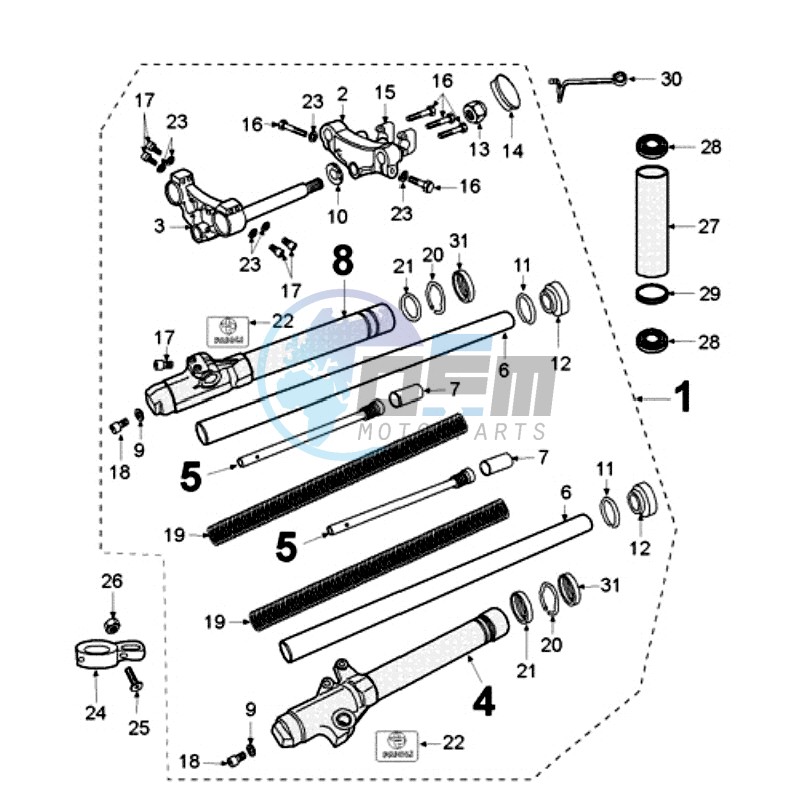 FRONT FORK / STEERINGHEAD