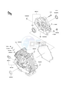 KAF 400 B [MULE 600] (B6F-B9F) B9F drawing CRANKCASE