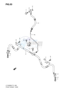 LT-F400 (P17) drawing FRONT BRAKE HOSE