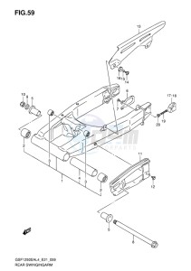 GSF-1250S ABS BANDIT EU drawing REAR SWINGINGARM