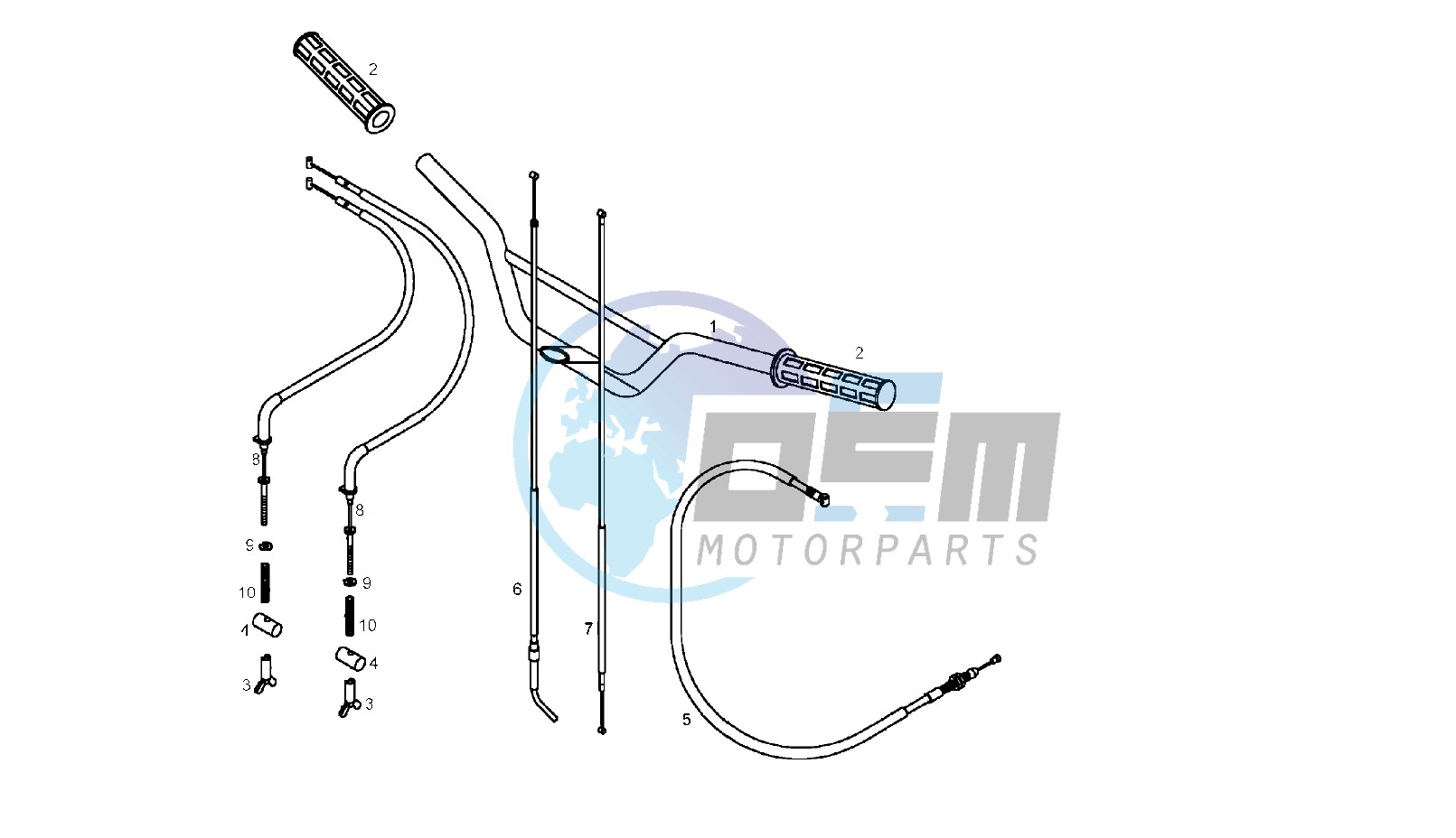 STEERING HANDLE - CABLE DRUM BRAKE