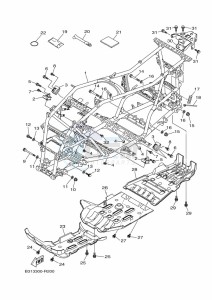 YFM700FWAD YFM70GPLK (B4F3) drawing FRAME