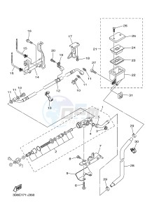 XVS1300A MIDNIGHT STAR (11C9) drawing REAR MASTER CYLINDER