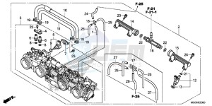 CB1100NAH UK - (E) drawing THROTTLE BODY