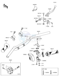 KLX110 KLX110CJF EU drawing Handlebar