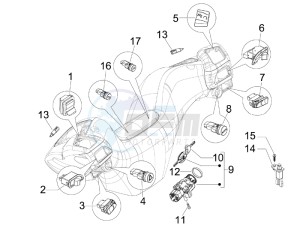 MP3 500 rl Sport business drawing Selectors - Switches - Buttons