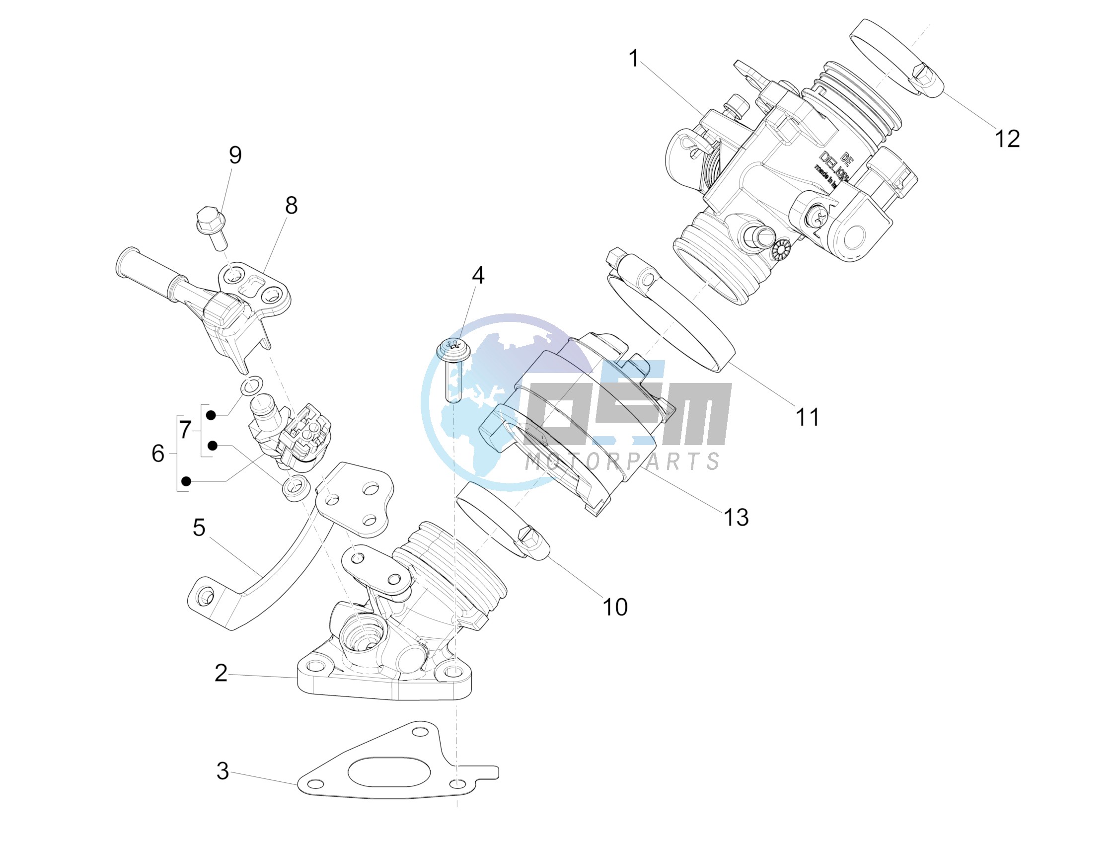 Throttle body - Injector - Union pipe