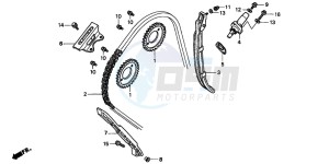 CB600F2 HORNET drawing CAM CHAIN/TENSIONER