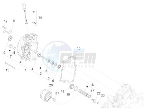 BEVERLY 300 IE ABS E4 (APAC) drawing Flywheel magneto cover - Oil filter