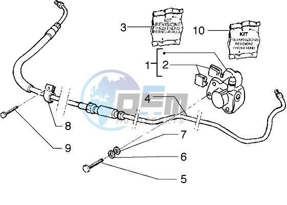 Caliper (Vehicle with rear hub brake)