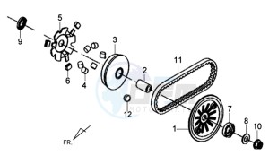 ORBIT II 50 drawing CLUTCH / V BELT