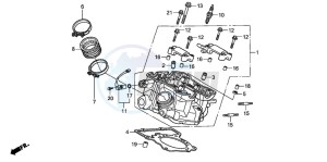 XL1000VA VARADERO drawing REAR CYLINDER HEAD