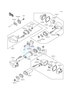 ZX 1100 F [GPZ 1100 ABS] (F1) [GPZ 1100 ABS] drawing TURN SIGNALS