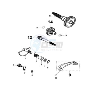 FIGHT 3 X drawing DRIVE SHAFTS / KICKSTARTER