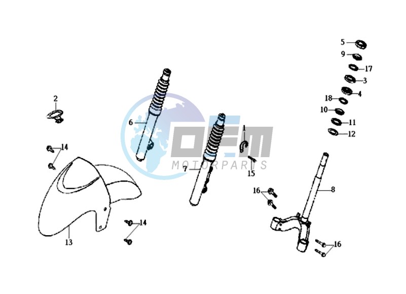 FRONT FENDER / INNER LEG / YOKE