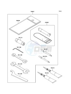 KVF360 4x4 KVF360A8F EU GB drawing Owner's Tools