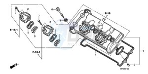 CB600F3A Europe Direct - (ED / ST) drawing CYLINDER HEAD COVER