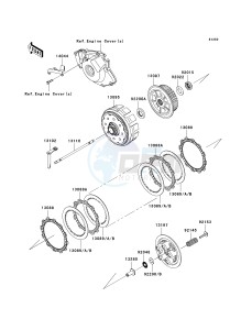 KX 450 E (KX450F MONSTER ENERGY) (E9FA) E9F drawing CLUTCH