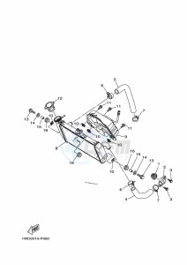 YZF250-A (B6P4) drawing RADIATOR & HOSE