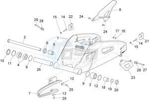 RSV4 1100 RACING FACTORY E4 ABS (APAC) drawing Swing arm