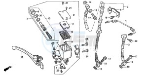 CB600F HORNET drawing FRONT BRAKE MASTER CYLINDER (3)