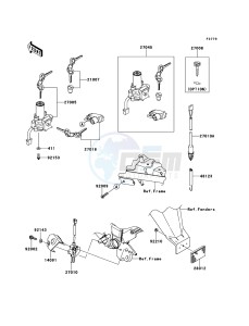 KLX250 KLX250SDF XX (EU ME A(FRICA) drawing Ignition Switch