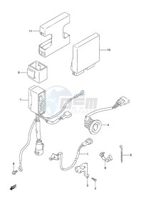 DF 60A drawing PTT Switch/Engine Control Unit High Thrust