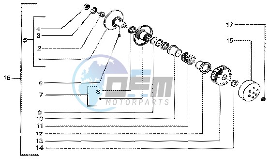 Driven pulley