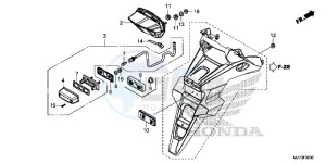 CRF1000DG CRF1000 - Africa Twin - Dual Clutch Europe Direct - (ED) drawing TAILLIGHT/LICENSE LIGHT