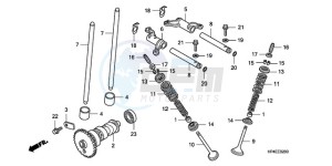 TRX420FEA Europe Direct - (ED / 2ED 4WD) drawing CAMSHAFT/VALVE