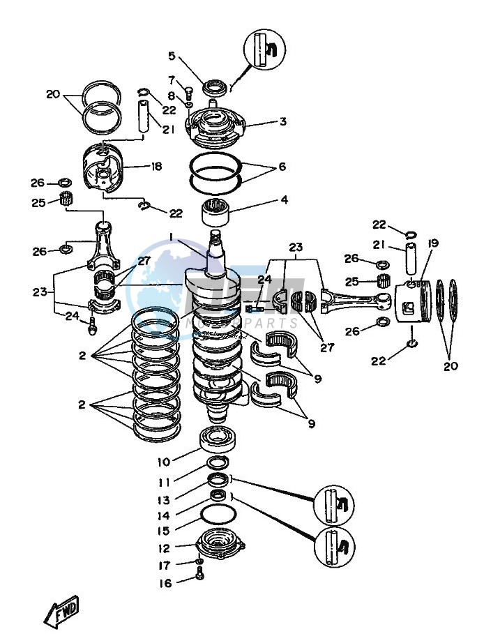 CRANKSHAFT--PISTON