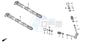 CB600F2 HORNET S drawing CAMSHAFT/VALVE