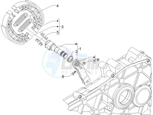 LX 125 4T ie E3 Touring drawing Rear brake - Brake jaw