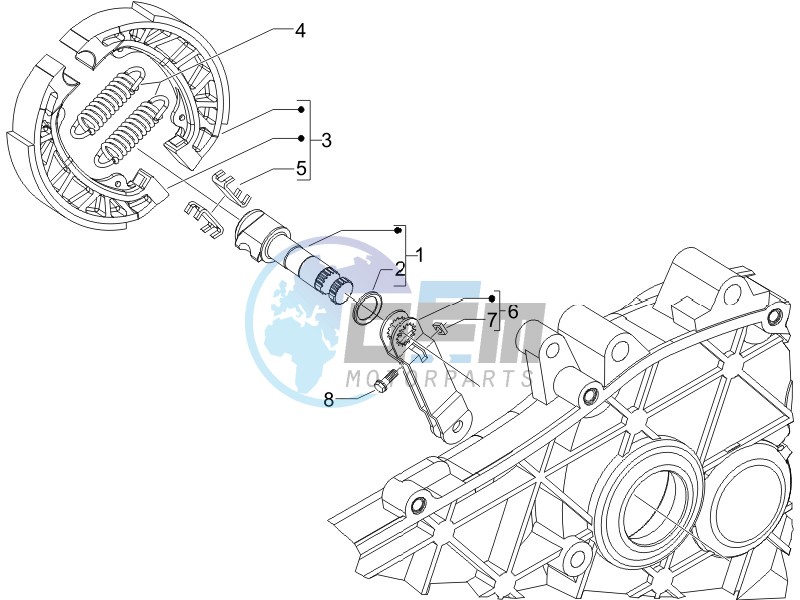 Rear brake - Brake jaw