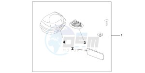 CBF600SA drawing TOP BOX 35L EXALIBUR GRAY